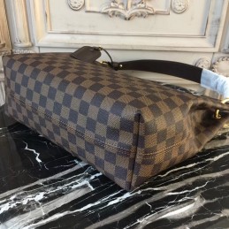 Replica Louis Vuitton Brown Damier Ebene Black Trim Graceful PM