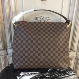 Replica Louis Vuitton Brown Damier Ebene Beige Trim Graceful MM