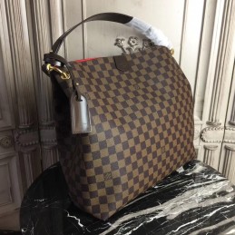 Replica Louis Vuitton Brown Damier Ebene Beige Trim Graceful MM