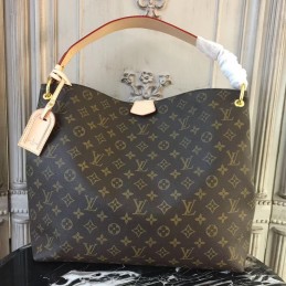 Replica Louis Vuitton Brown Monogram Beige Trim Graceful MM