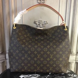 Replica Louis Vuitton Brown Monogram Beige Trim Graceful MM