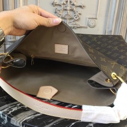 Replica Louis Vuitton Brown Monogram Beige Trim Graceful MM