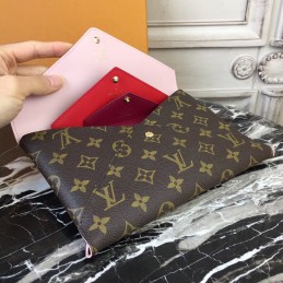 Replica Louis Vuitton Brown Monogram Pink Red Kirigami Pochette