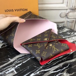 Replica Louis Vuitton Brown Monogram Pink Red Kirigami Pochette