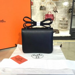 Replica Hermes Black Constance Mini 18 Palladium Hardware Bag