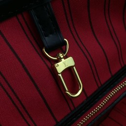 Replica Louis Vuitton Brown Monogram Red Interior Neverfull MM - Style 2