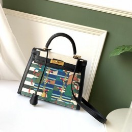 Replica Hermes Multicolor Mosaic Kelly 28 Bag