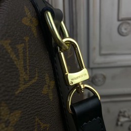 Replica Louis Vuitton Brown Monogram Black Trim Speedy 25
