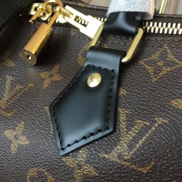 Replica Louis Vuitton Brown Monogram Black Trim Speedy 25