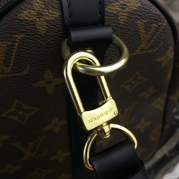 Replica Louis Vuitton Brown Monogram Black Trim Speedy 30