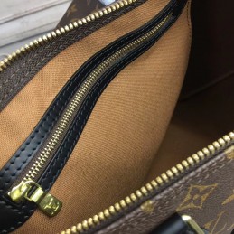 Replica Louis Vuitton Brown Monogram Black Trim Speedy 30