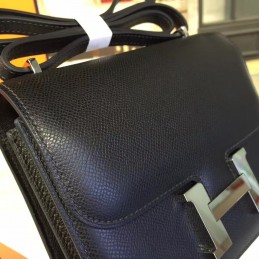 Replica Hermes Black Constance Mini 18 Palladium Hardware Bag