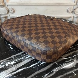 Replica Louis Vuitton Brown Damier Ebene Red Strap South Bank Besace