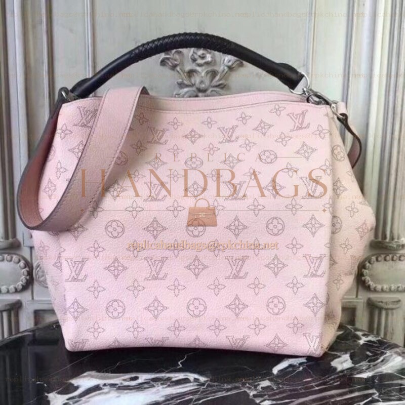 Replica Louis Vuitton Pale Pink Embossed Monogram Babylone PM