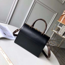 Replica Louis Vuitton Brown Monogram Black Trim Speedy Doctor 25