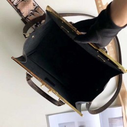 Replica Louis Vuitton Brown Monogram Black Trim Speedy Doctor 25