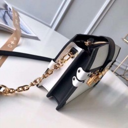 Replica Louis Vuitton White Black Graphic Trunk Clutch