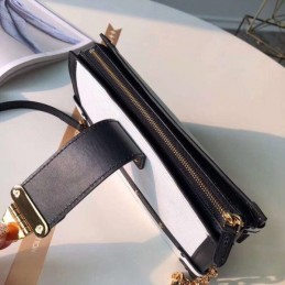 Replica Louis Vuitton White Black Graphic Trunk Clutch
