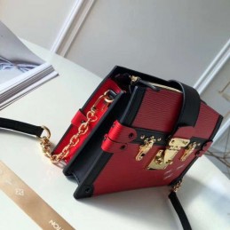 Replica Louis Vuitton Red Black Graphic Trunk Clutch