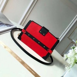 Replica Louis Vuitton Red Black Graphic Trunk Clutch