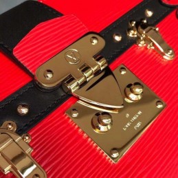 Replica Louis Vuitton Red Black Graphic Trunk Clutch