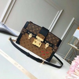 Replica Louis Vuitton Brown Monogram Graphic Trunk Clutch