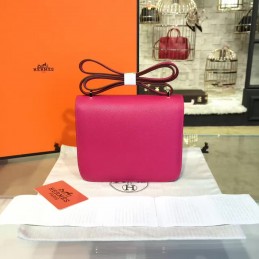 Replica Hermes Fuchsia Constance Mini 18 Gold Hardware Bag