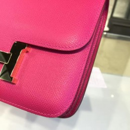 Replica Hermes Fuchsia Constance Mini 18 Gold Hardware Bag