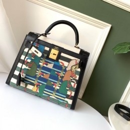 Replica Hermes Multicolor Mosaic Kelly 28 Bag