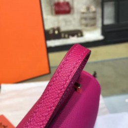 Replica Hermes Fuchsia Constance Mini 18 Gold Hardware Bag
