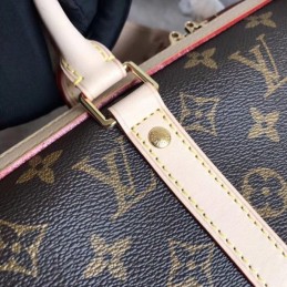 Replica Louis Vuitton Brown Monogram Supreme Keepall Bandouliere 45 White Straps