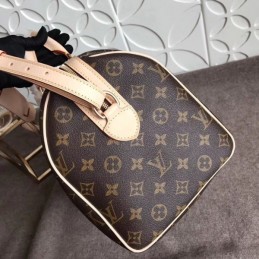Replica Louis Vuitton Brown Monogram Supreme Keepall Bandouliere 45 White Straps