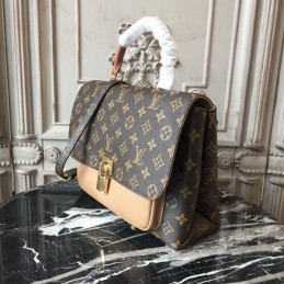 Replica Louis Vuitton Brown Monogram Beige Flap Marignan