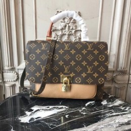 Replica Louis Vuitton Brown Monogram Beige Flap Marignan