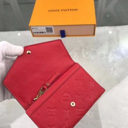 Replica Louis Vuitton Red Embossed Monogram Victorine Wallet