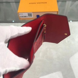 Replica Louis Vuitton Red Embossed Monogram Victorine Wallet