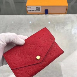 Replica Louis Vuitton Red Embossed Monogram Victorine Wallet