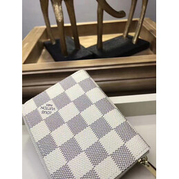 Replica Louis Vuitton White Damier Azur Zippy Coin Purse