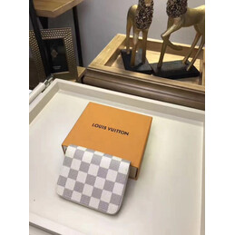 Replica Louis Vuitton White Damier Azur Zippy Coin Purse
