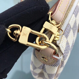 Replica Louis Vuitton White Damier Azur Chain Eva