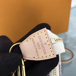 Replica Louis Vuitton White Damier Azur Chain Eva