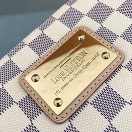 Replica Louis Vuitton White Damier Azur Chain Eva