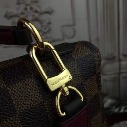 Replica Louis Vuitton Brown Damier Ebene Burgundy Stripe Bond Street
