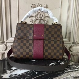 Replica Louis Vuitton Brown Damier Ebene Burgundy Stripe Bond Street
