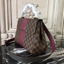 Replica Louis Vuitton Brown Damier Ebene Burgundy Stripe Bond Street