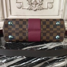 Replica Louis Vuitton Brown Damier Ebene Burgundy Stripe Bond Street