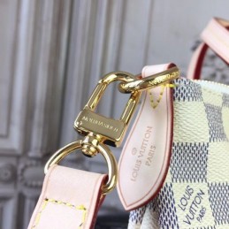 Replica Louis Vuitton White Damier Azur Rose Handle Lymington