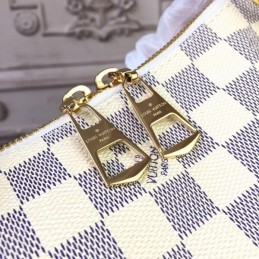 Replica Louis Vuitton White Damier Azur Rose Handle Lymington