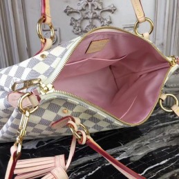 Replica Louis Vuitton White Damier Azur Rose Handle Lymington