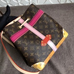 Replica Louis Vuitton Brown Monogram Graphic Stripe Neo Noe MM